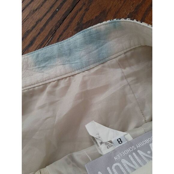 Sz 8 Vintage Platinum Dorothy Schoelen Cheetah Leopard Animal Print Mini Skirt - Picture 6 of 8